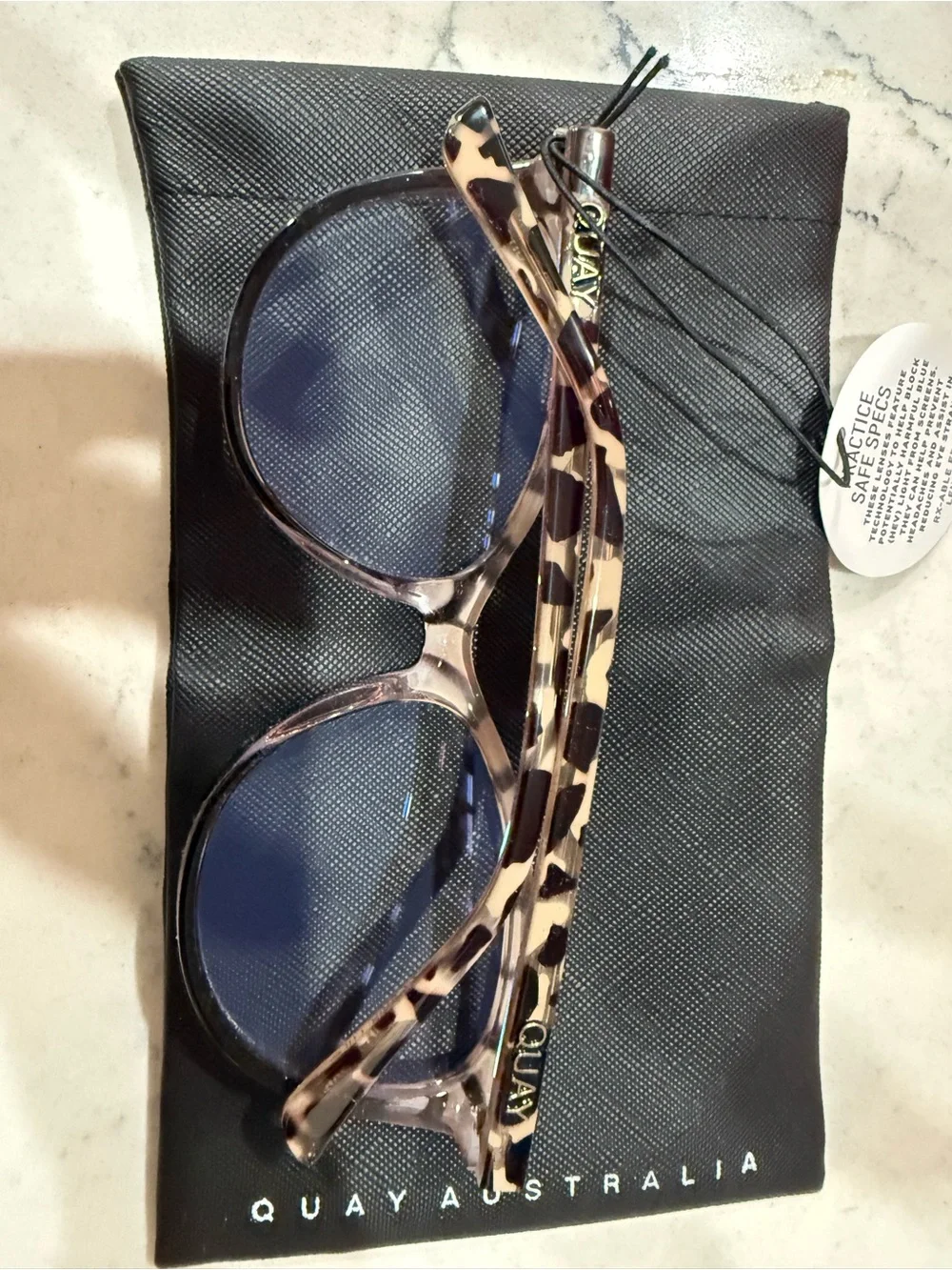 Quay Australia Tortoiseshell Brown Blue Light Glasses